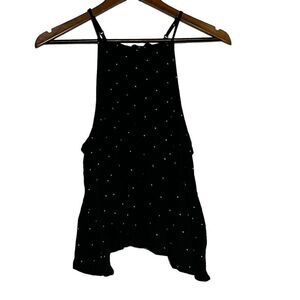 Women's Hollister Black Polka Dot Sleeveless Top